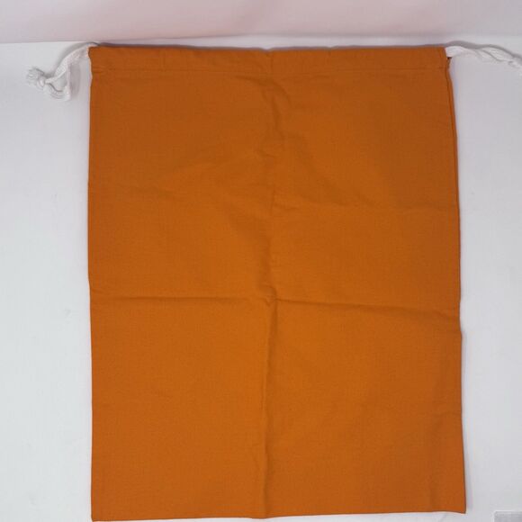 MAC Makeup Dust Bag Orange Canvas Travel 19.75”x16” - Picture 2 of 3